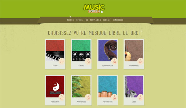 Site de musique d'illustration